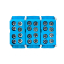 Клемма распределительная КСР с двойным винтом 2x25/2x16 синяя EKF PROxima