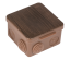 Коробка распаячная КМР-030-031 с крышкой (80х80х50) 7 мембранных вводов тёмное дерево IP54 EKF PROxima