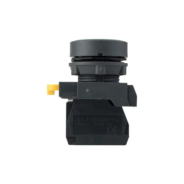 Кнопка SB-21 плоская без фиксации 1NС зеленая IP65 EKF