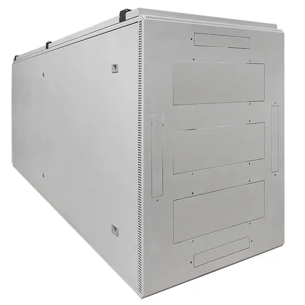 Шкаф напольный 19" TERACOM PRO 42U 600x600 мм двери стеклянная с замком-ручкой и металлическая серый