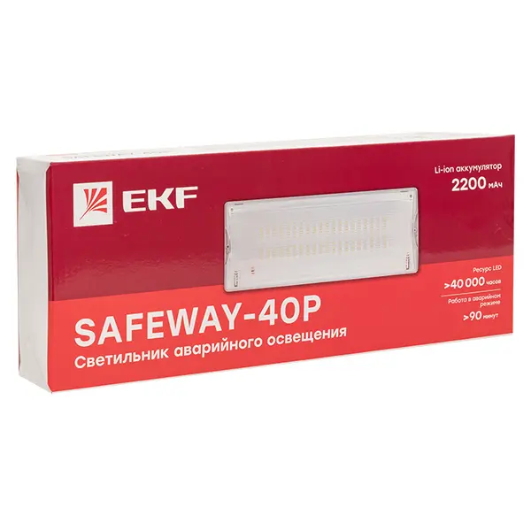 Светильник аварийного освещения SAFEWAY-40P пост. действия LED EKF Proxima
