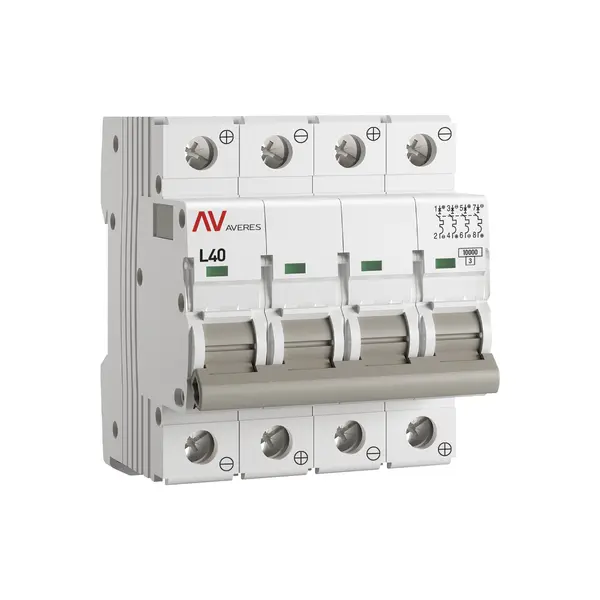 Выключатель автоматический AV-10 DC 4P 40A (L) 10kA EKF AVERES