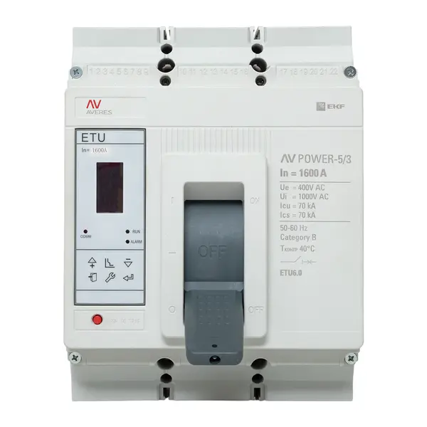 Выключатель автоматический в литом корпусе AV-POWER-5/3 1600А 70кА ETU6.0 EKF