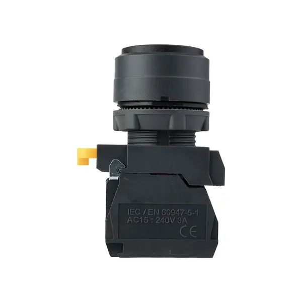 Кнопка выпирающая SB-35 с фиксацией 1NO+1NC черная IP65 EKF