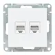 Механизм розетки RJ45 - 2шт, (cat6), белый Эпика EKF
