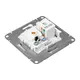 Механизм розетки TV+RJ45 (cat5), белый Эпика EKF