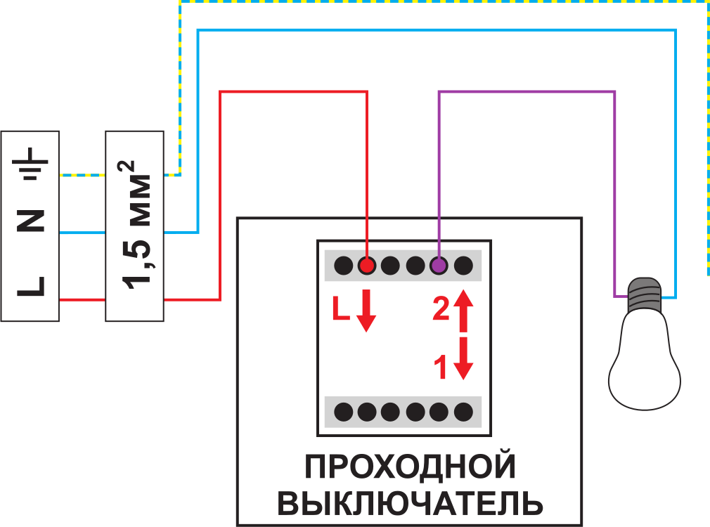 Подключение выключателей