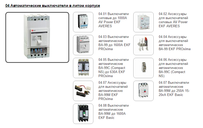 Картинка автоматического выключателя