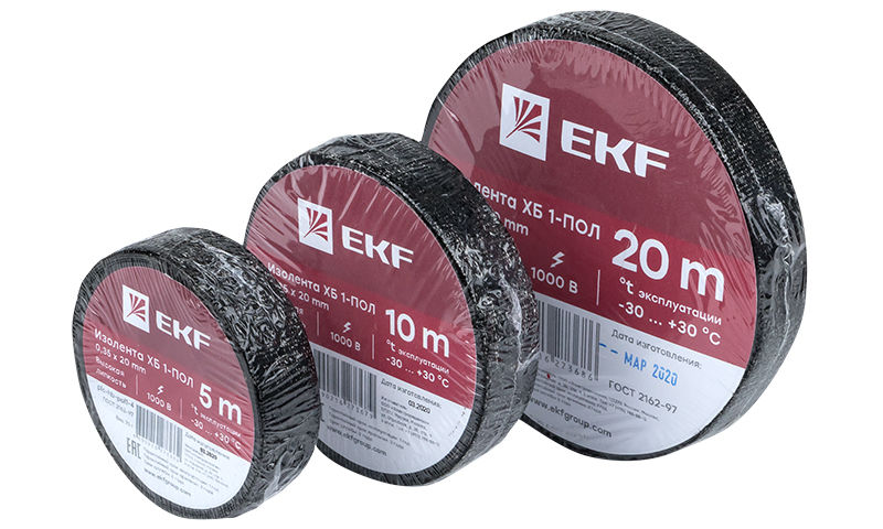 Прорезиненная изолента EKF на основе хлопчатобумажного волокна